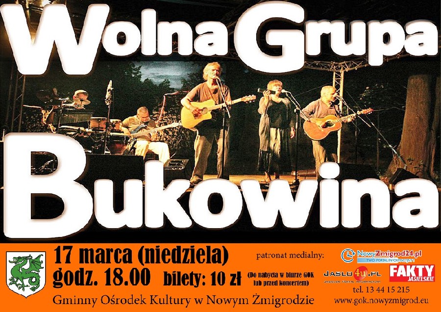Koncert zespołu „Wolna Grupa Bukowina” – zapowiedź