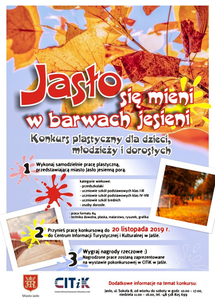 Konkurs plastyczny „Jasło się mieni w barwach jesieni”