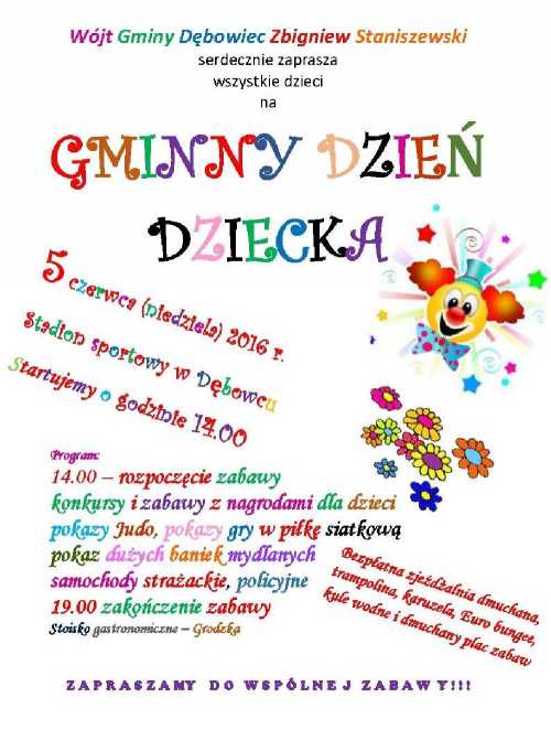 Gminny Dzień Dziecka w Dębowcu