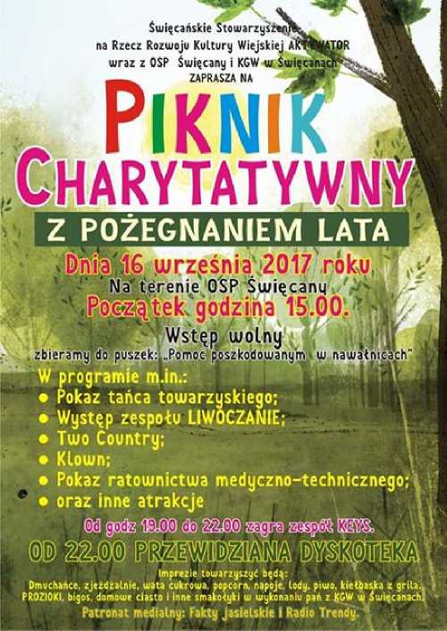Piknik charytatywny z pożegnaniem lata - Święcany