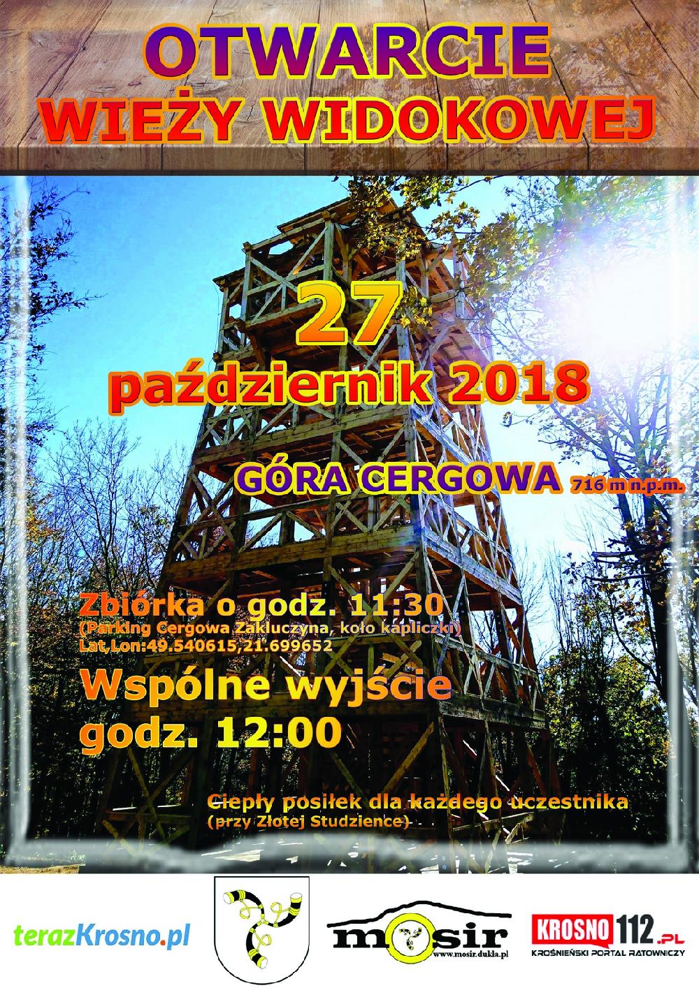 Otwarcie wieży widokowej na górze Cergowa Otwarcie wieży widokowej na górze Cergowa